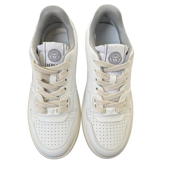 Versace Medusa White Leather Women's Sneaker Shoe, 1014316, 38 or 39 - Picture 2 of 15